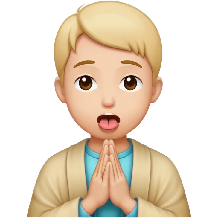 tongue out praying  emoji