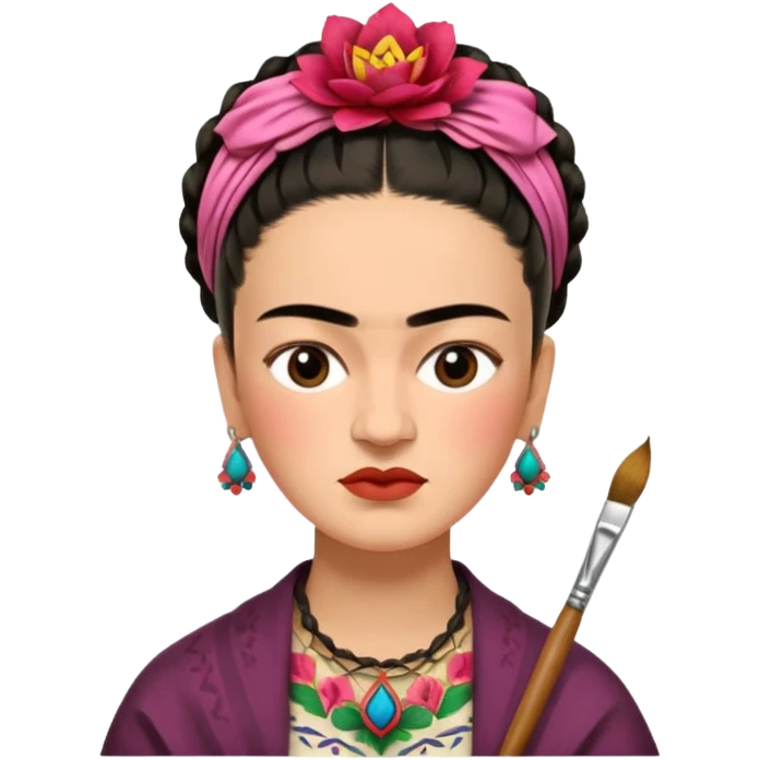 Frida Kahlo paints emoji