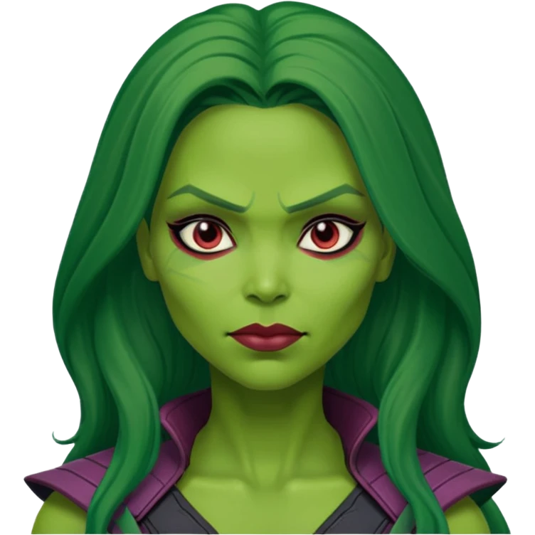 Gamora face only marvel character comic book 

 emoji
