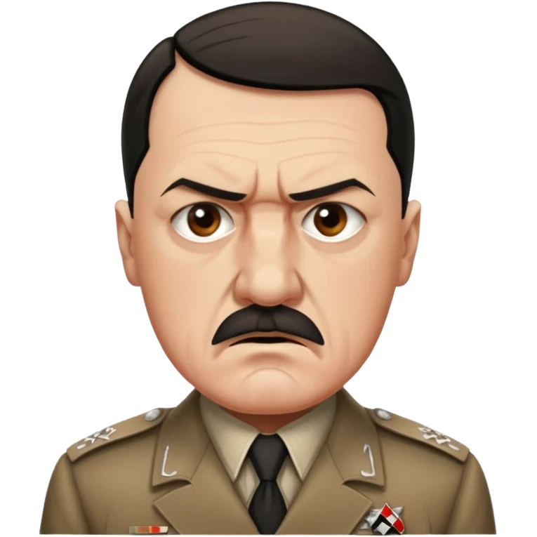 Asker üniformalı çok çok sinirli bir adolf hit emoji