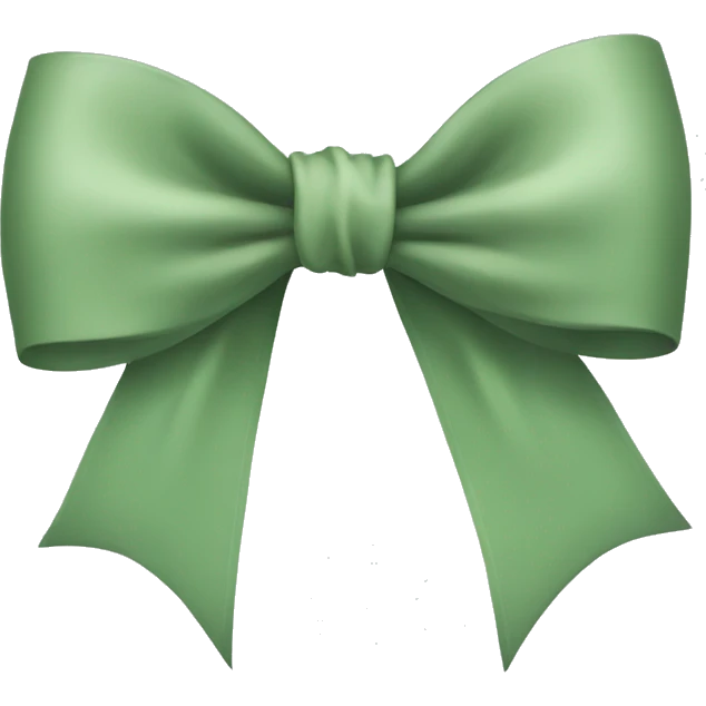 sage green bow emoji