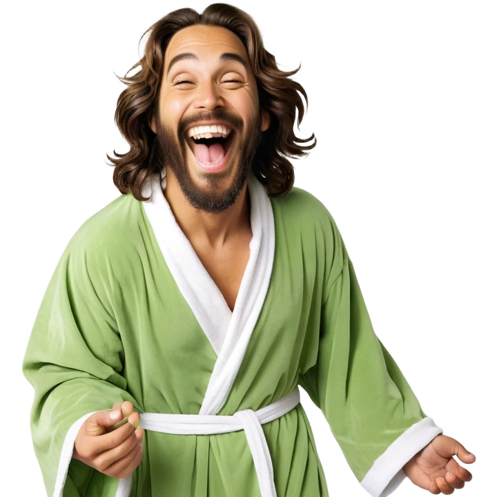 Jesus laughing emoji