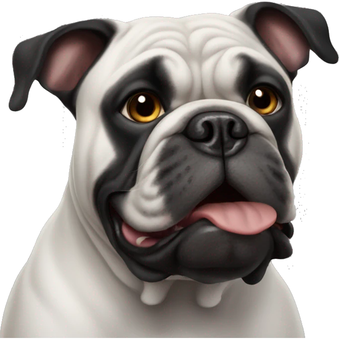 Black bulldog emoji