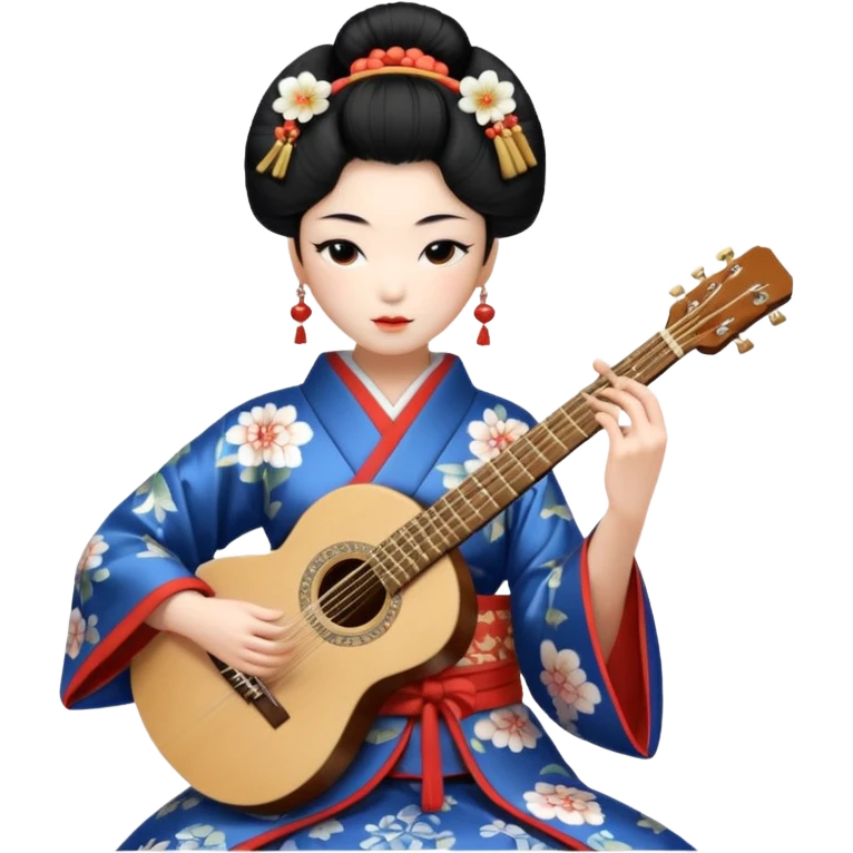 geisha play guitar emoji