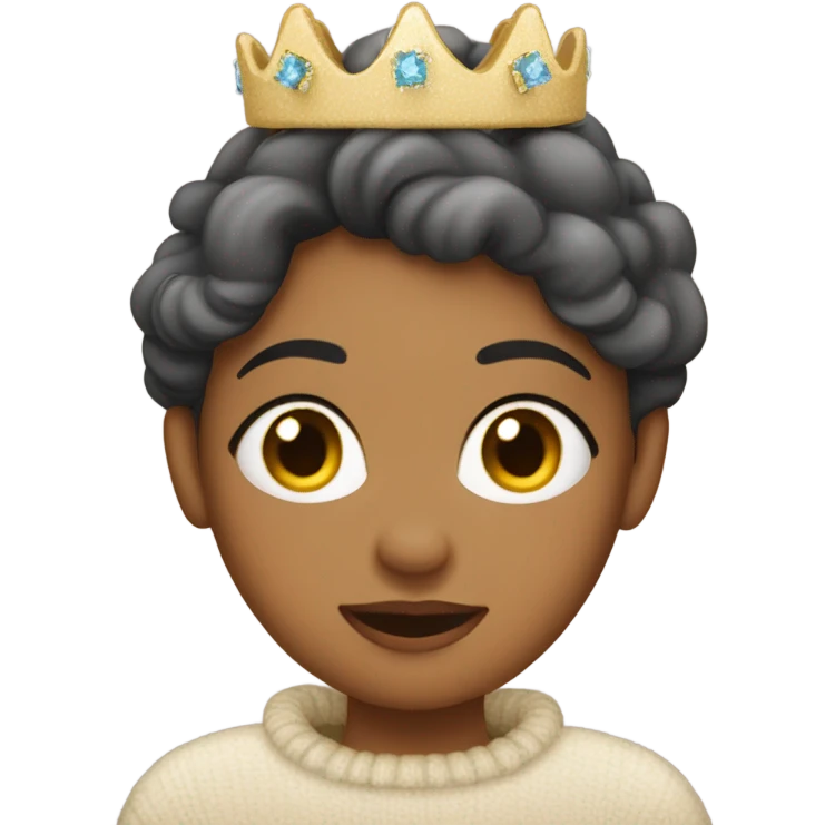 Molly with cashmere sweater and a tiara  emoji