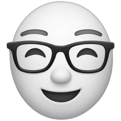 Smiling emoji with glasses emoji
