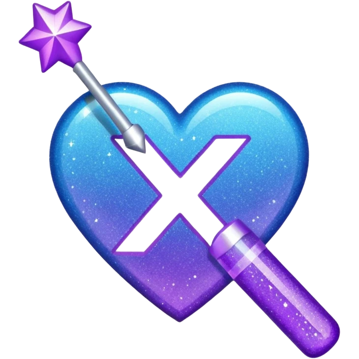 glitter purple and cian checkmark emoji