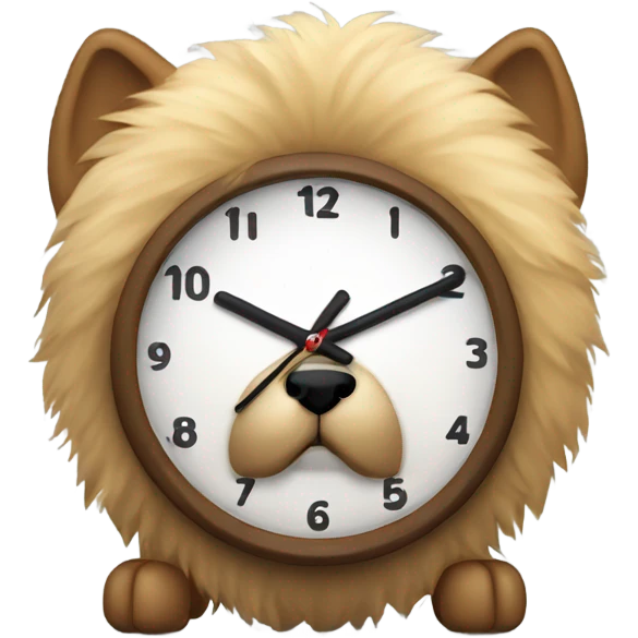Furry dog alarm clock  emoji