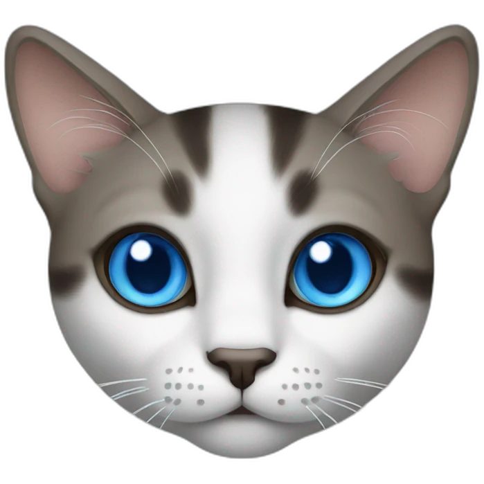 Cat with blue eyes emoji