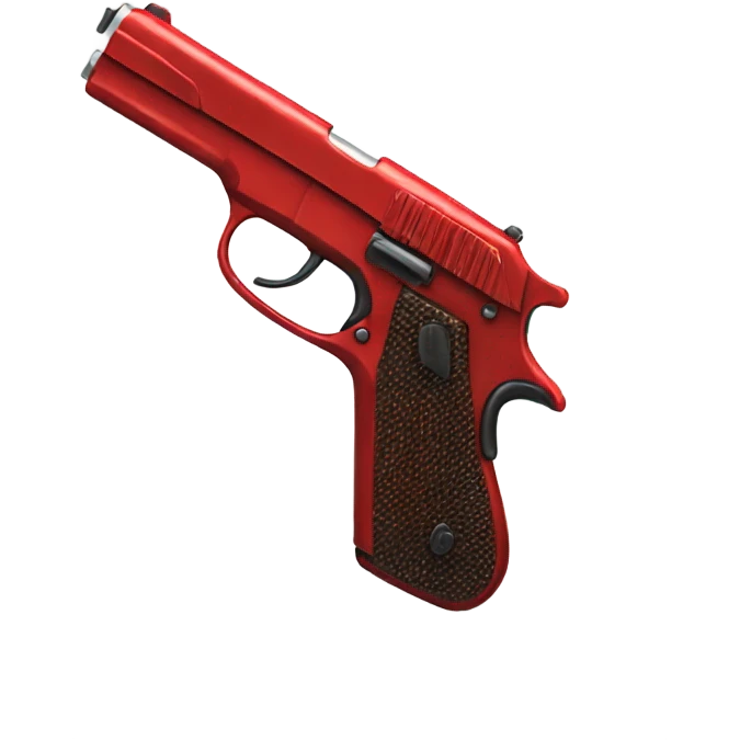 red pistol emoji