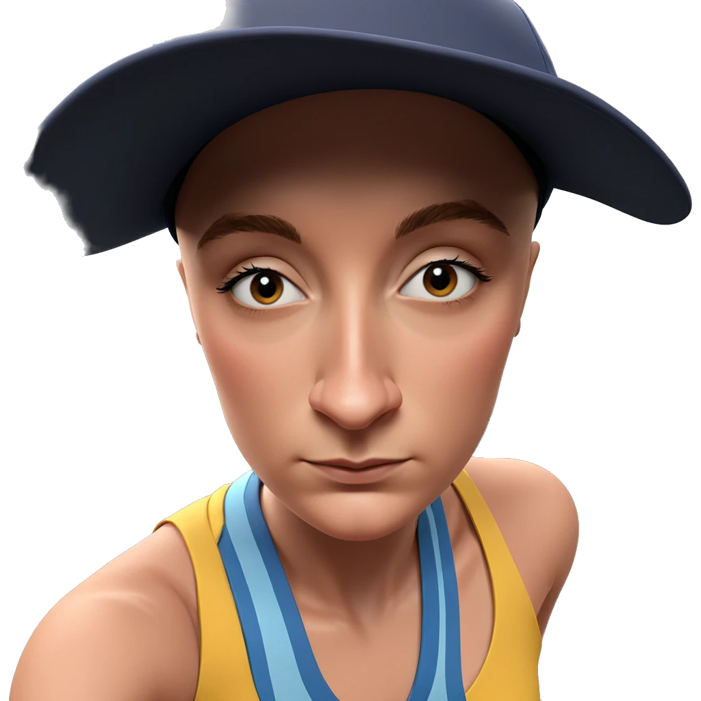 girl in baseball cap emoji