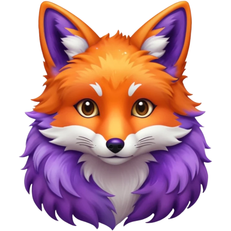 a galaxy print fox emoji