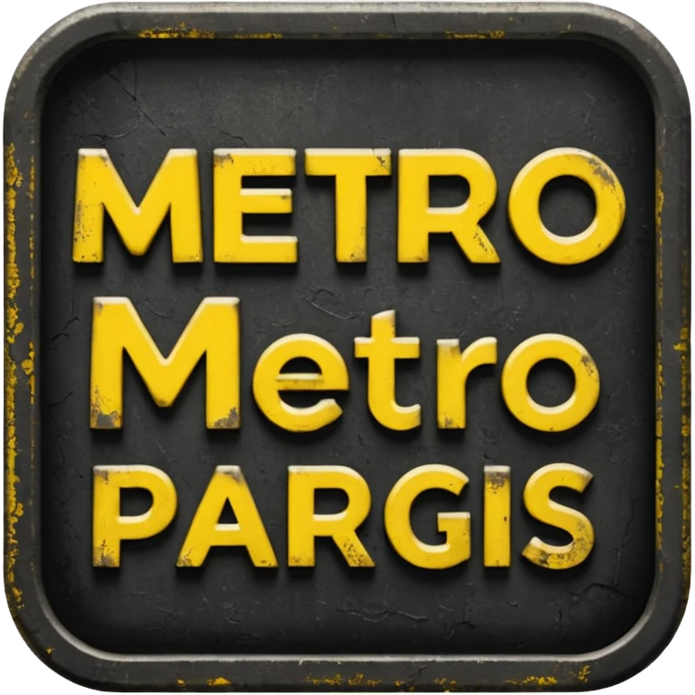 scritta METRO PARIGI  emoji