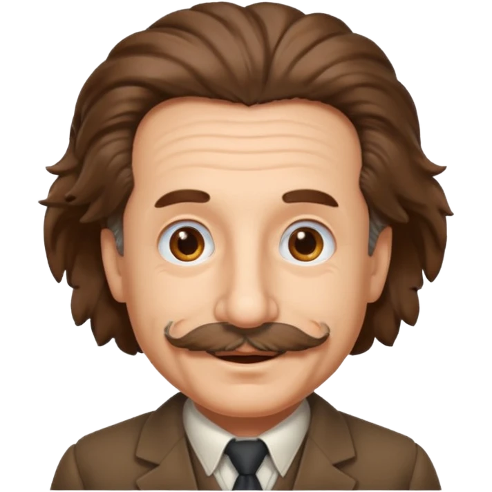 Einstein character front view emoji