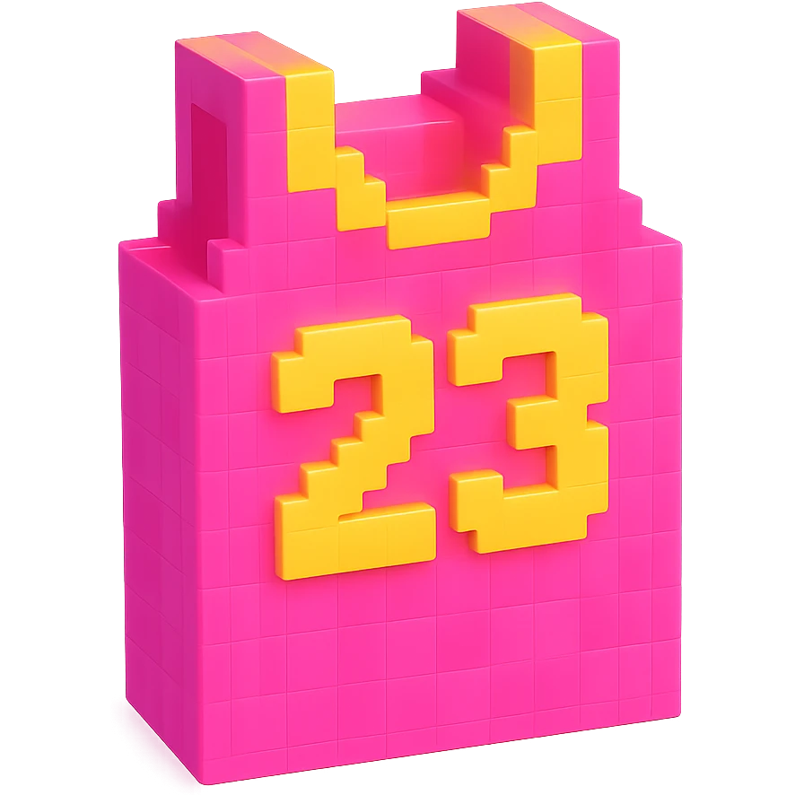 светящейся розовая баскетбольная майка с надписью "23", no background emoji