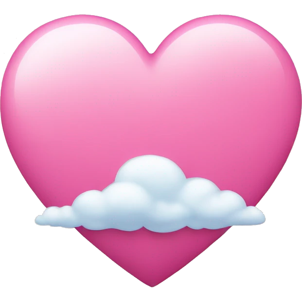 pink heart with clouds emoji