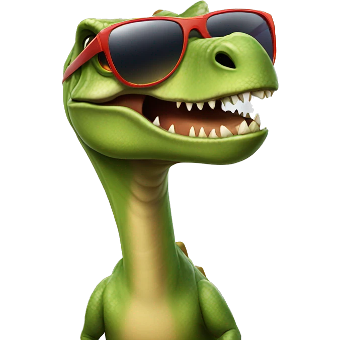 dinosaur with sunglasses emoji