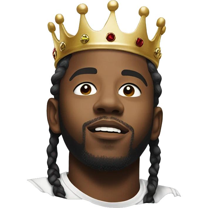 Kendrick Lamar wearing a crown  emoji