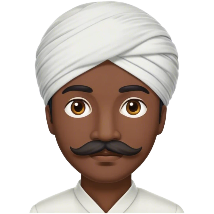 Mustache under turban emoji
