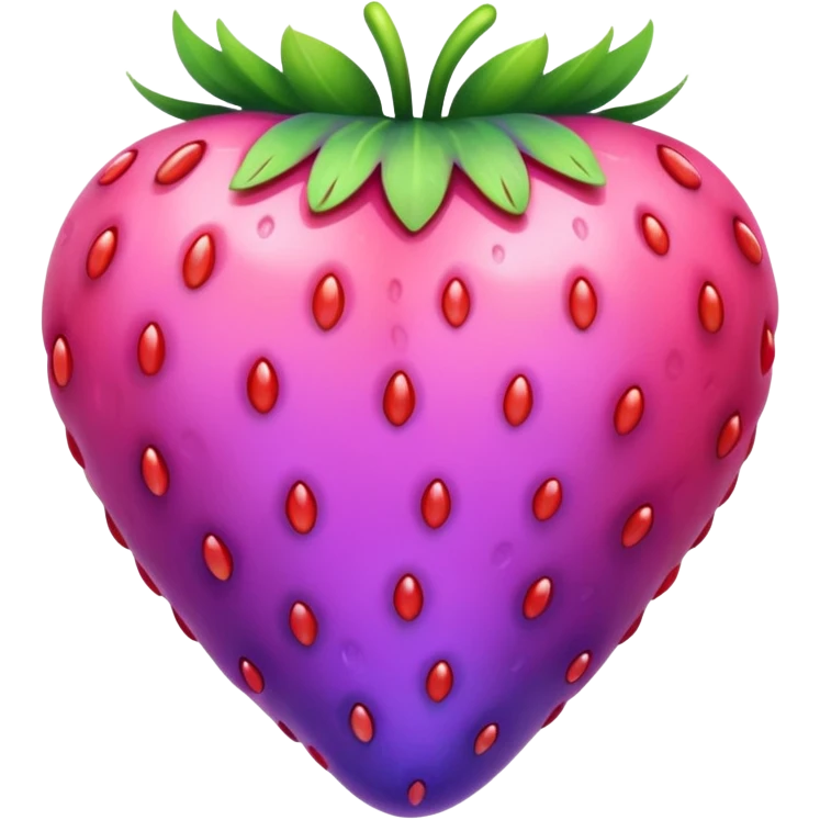 rainbow strawberries, purple and pink emoji