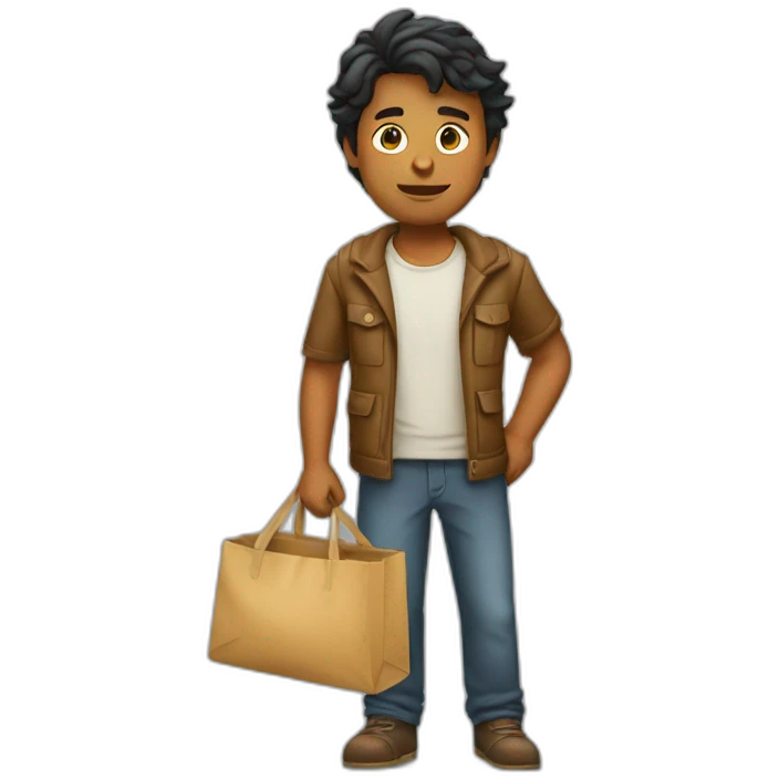 Saroo con bolsa de compra emoji