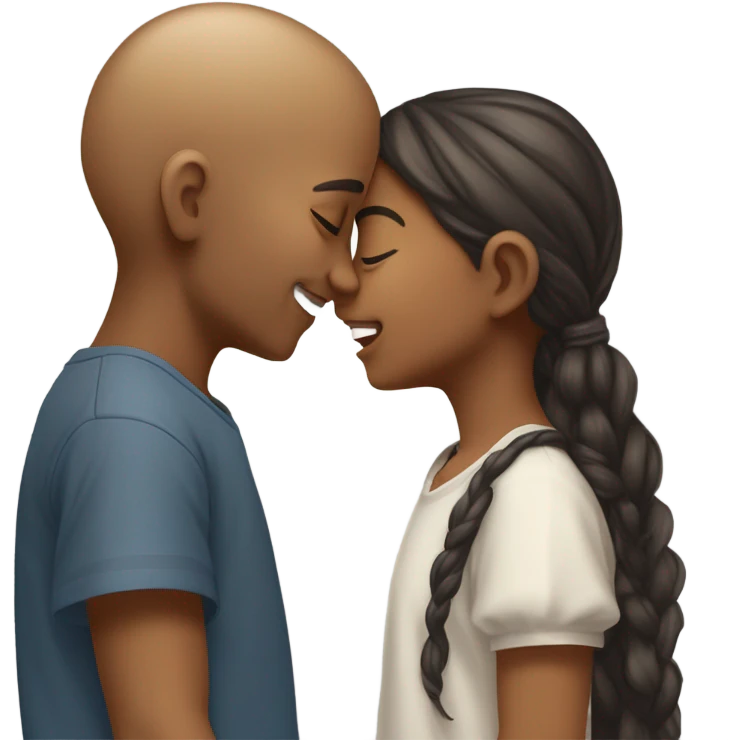 Kiss girl and boy emoji