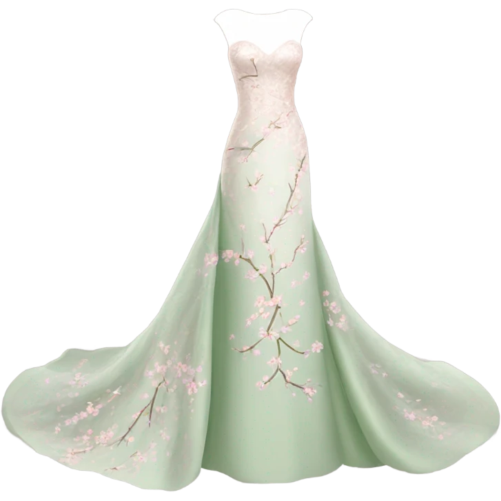 Wedding dress cherry bloom emoji