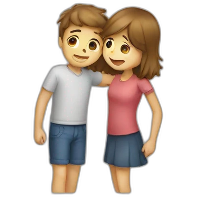 Boy girl hugging  emoji