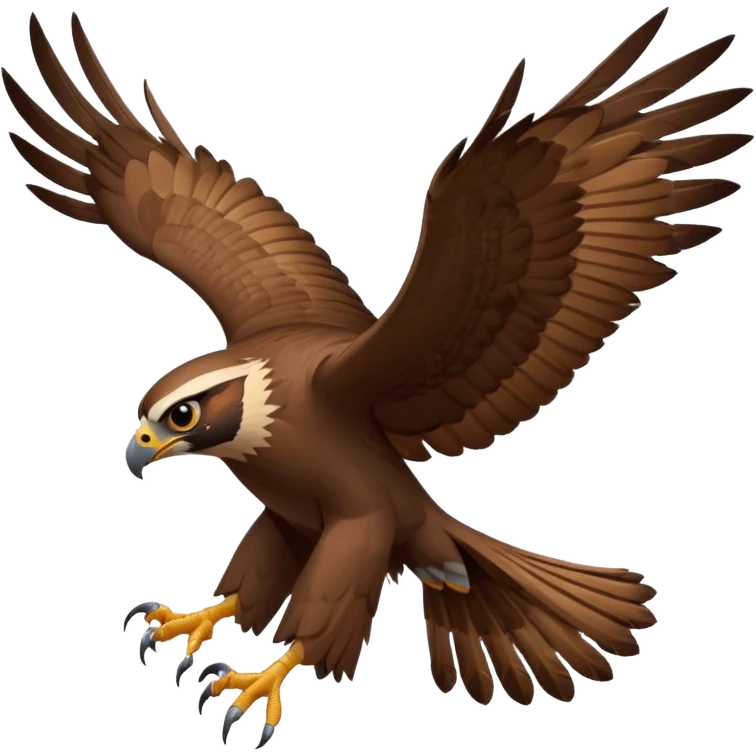 dynamic falcon in mid-flight, symbolizing Puy du Fou theme park emoji