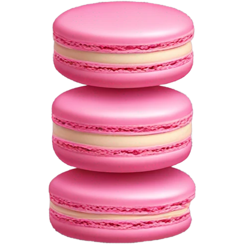 Pink macaron cookies emoji