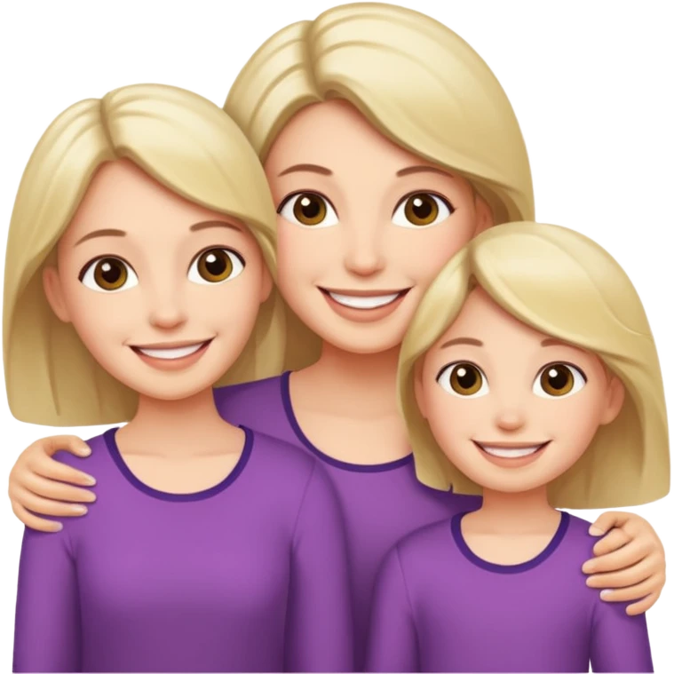 A mum and her two daughters emoji
