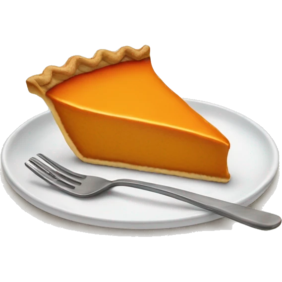 Slice of pumpkin pie emoji