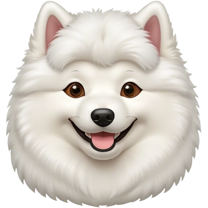 Face of a Samoyed dog, smiling  emoji