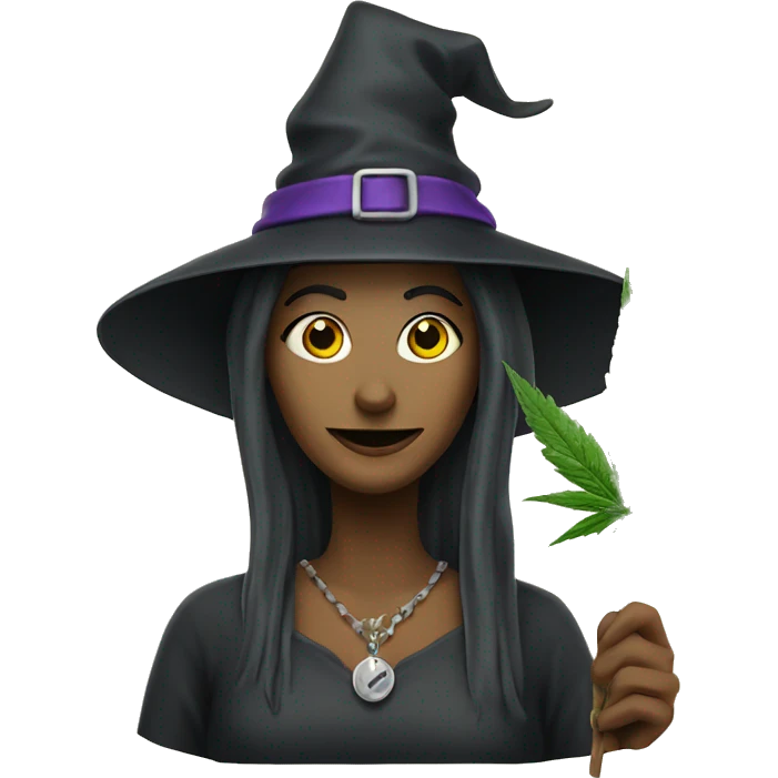 Witch with sativa strand  emoji