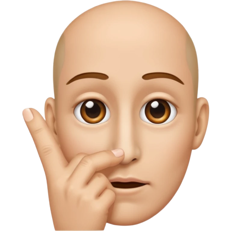 Fingers inside a nose  emoji