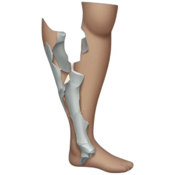 leg broken emoji
