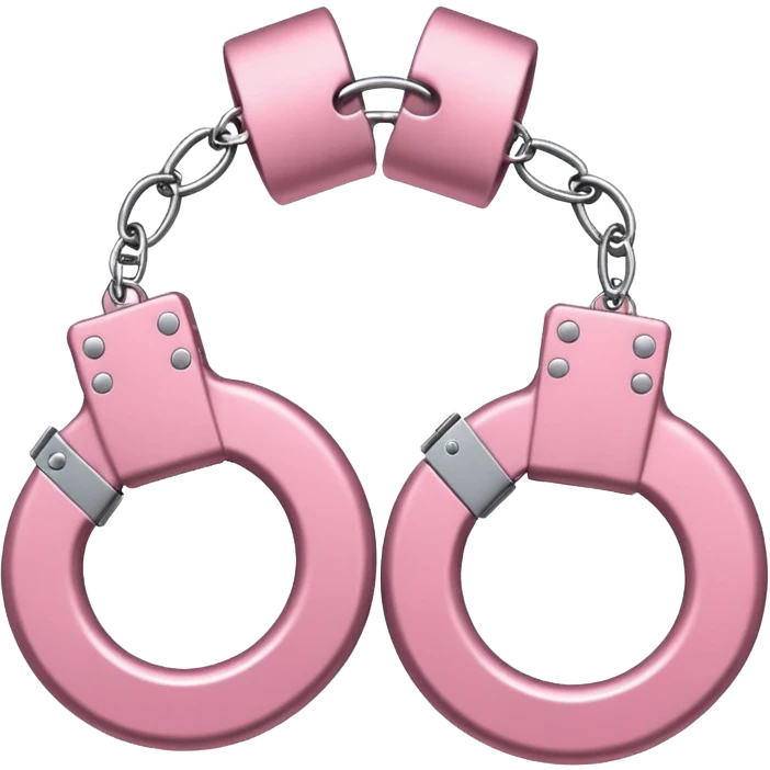 Fluffy pink handcuffs emoji
