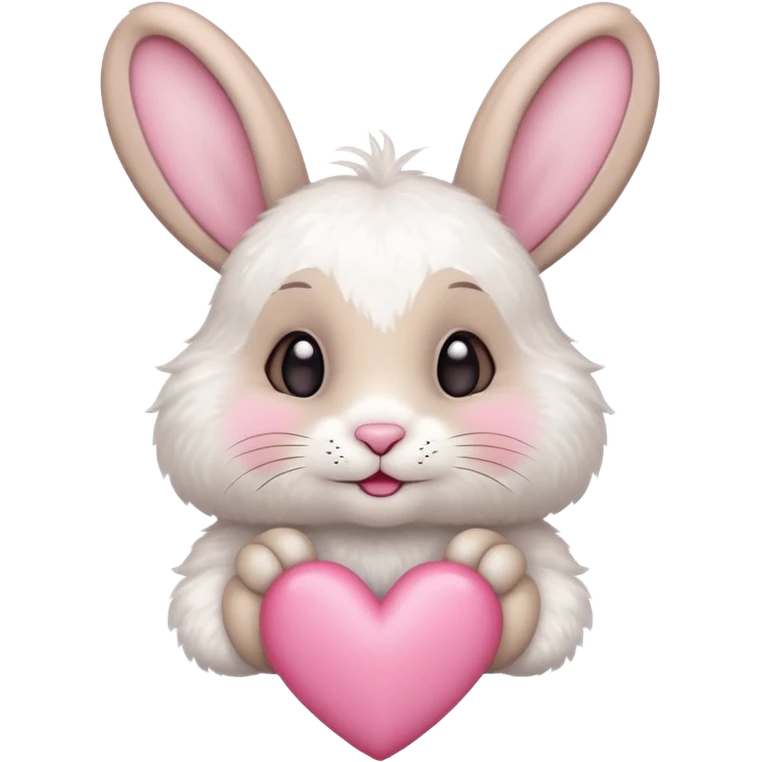 Cute rabbit with two pink hearts above the ears emoji
