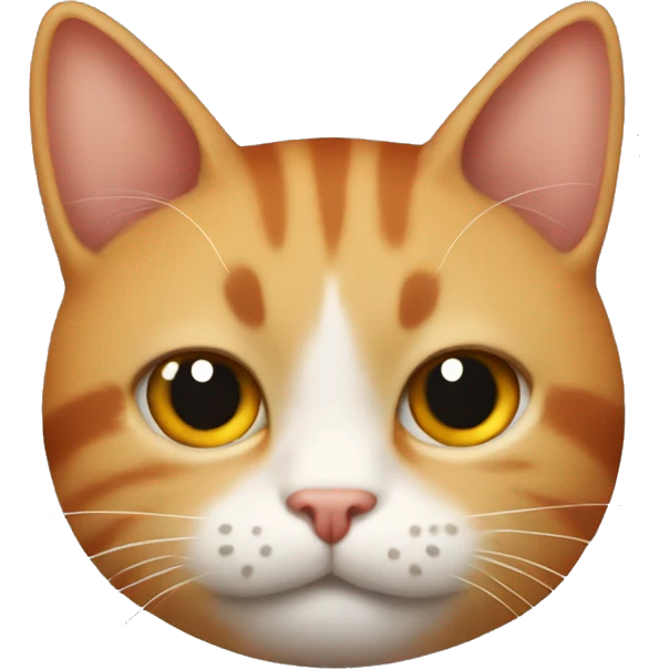 Gato  todo naranja de rayas y gordo emoji