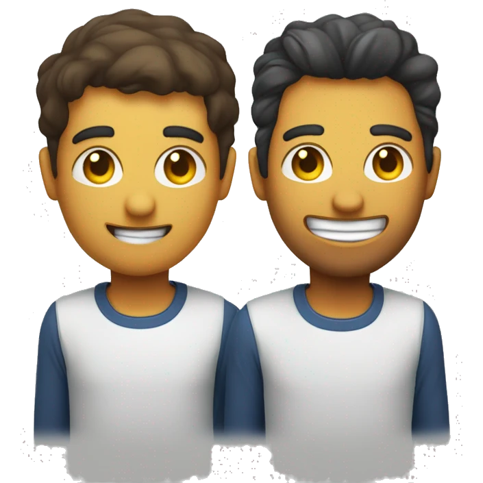 Sorrindo e olhos cansados e marejados como se tivesse chorado antes emoji