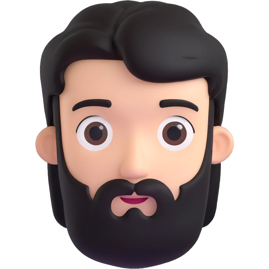 character with only three dark hairs on his head emoji