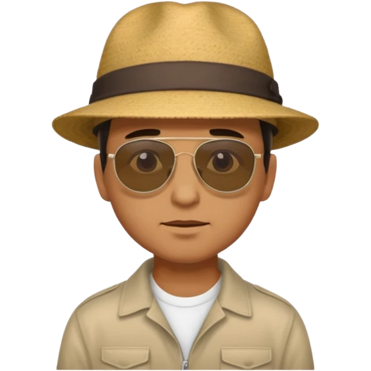 Man looking down at ground standing emoji