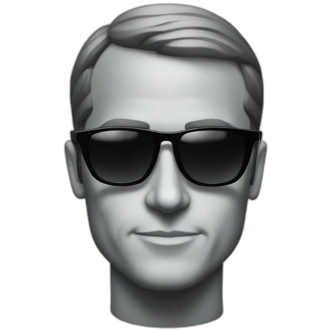 Macron with sunglasses emoji