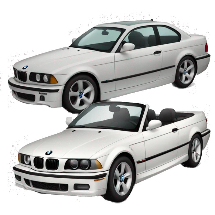 BMW series 3 car, apple style emoji