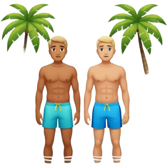 GAY men island  emoji