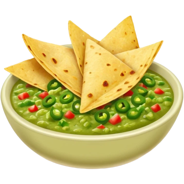 Chips and green salsa emoji