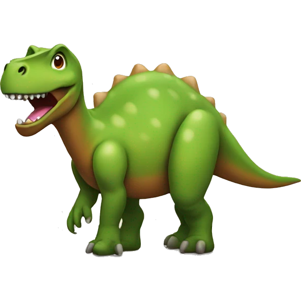 Dinosaur with poop emoji
