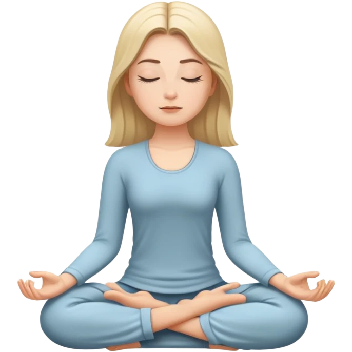 White girl  meditating emoji