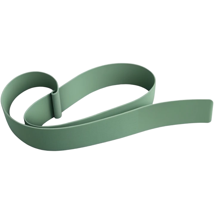 Wide Resistance band sage green emoji