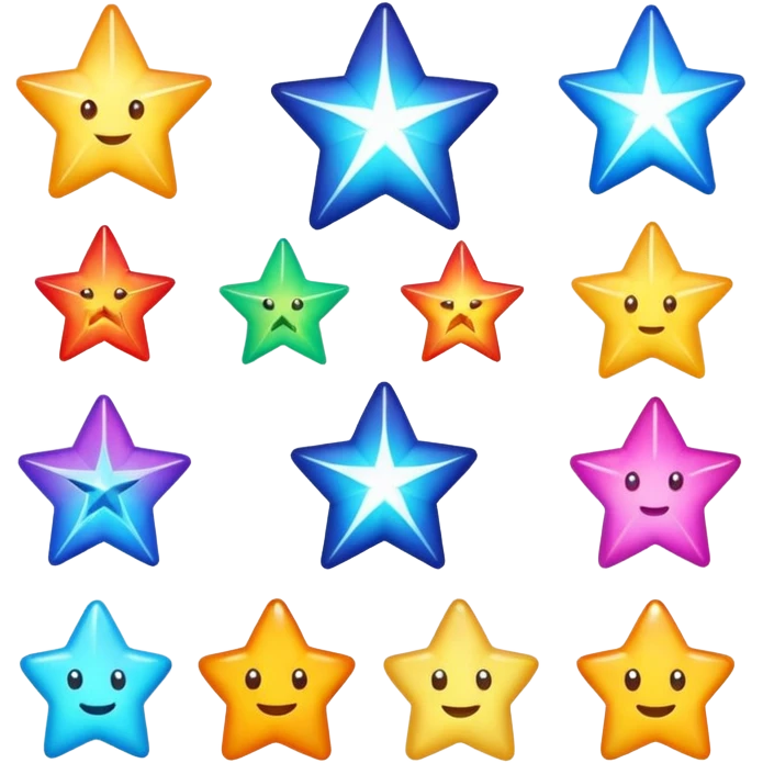 can you give me different designs of a star emoji